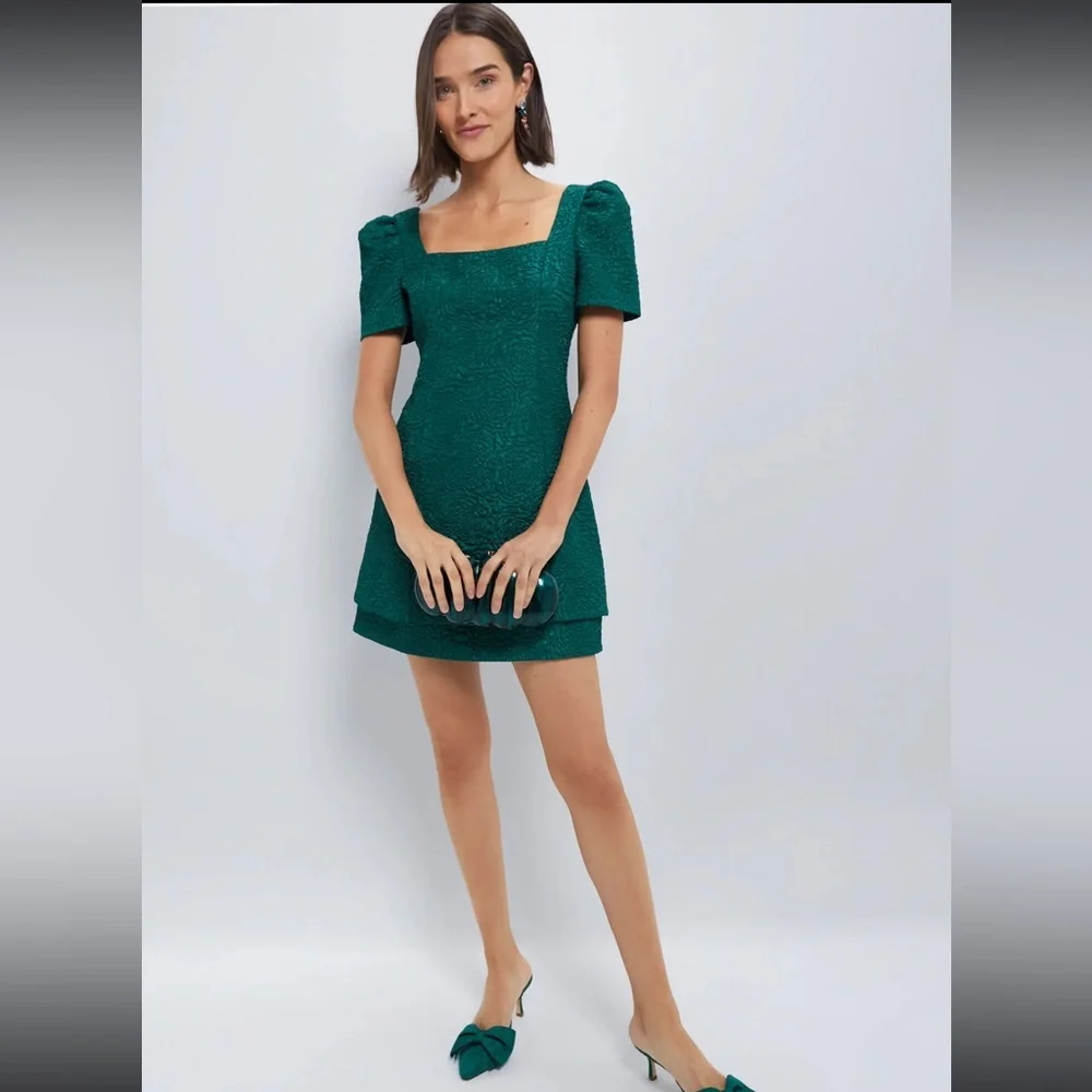 Tuckernuck Hyacinth House Emerald green Juliana mini dress NWT - Picture 6 of 6